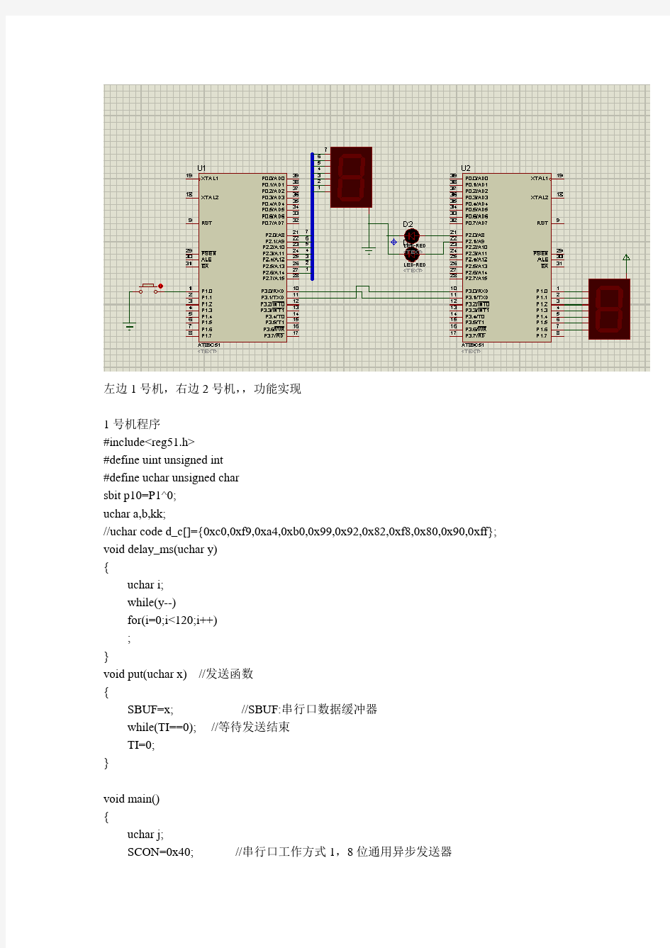 51单片机实现双机通信(自己整理的)