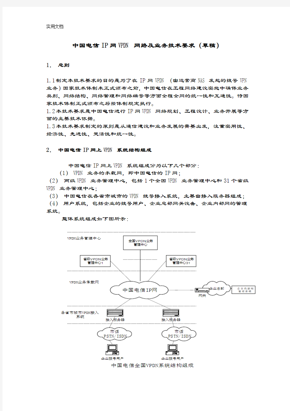 中国电信VPDN网路及业务技术