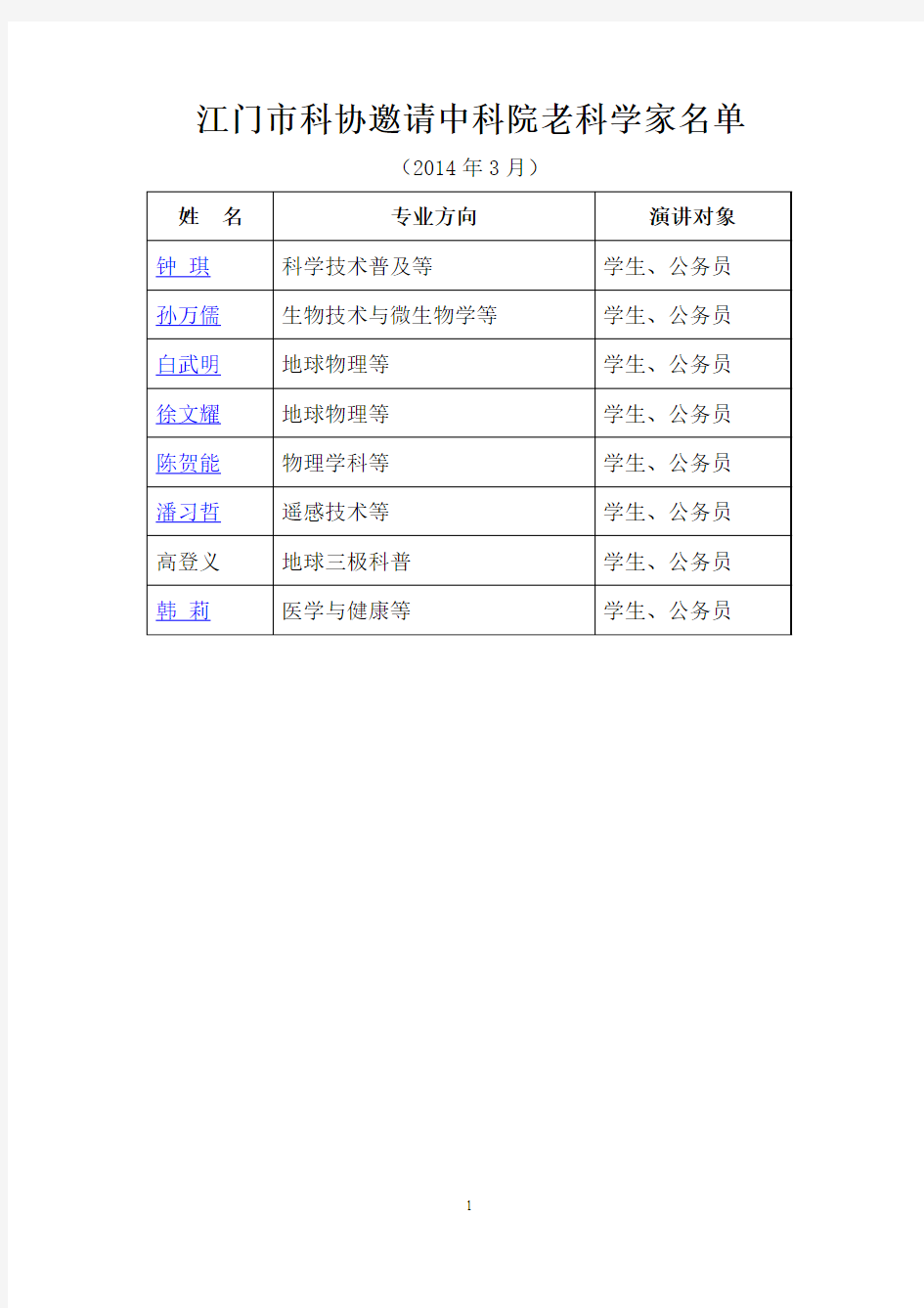 老科学家简介