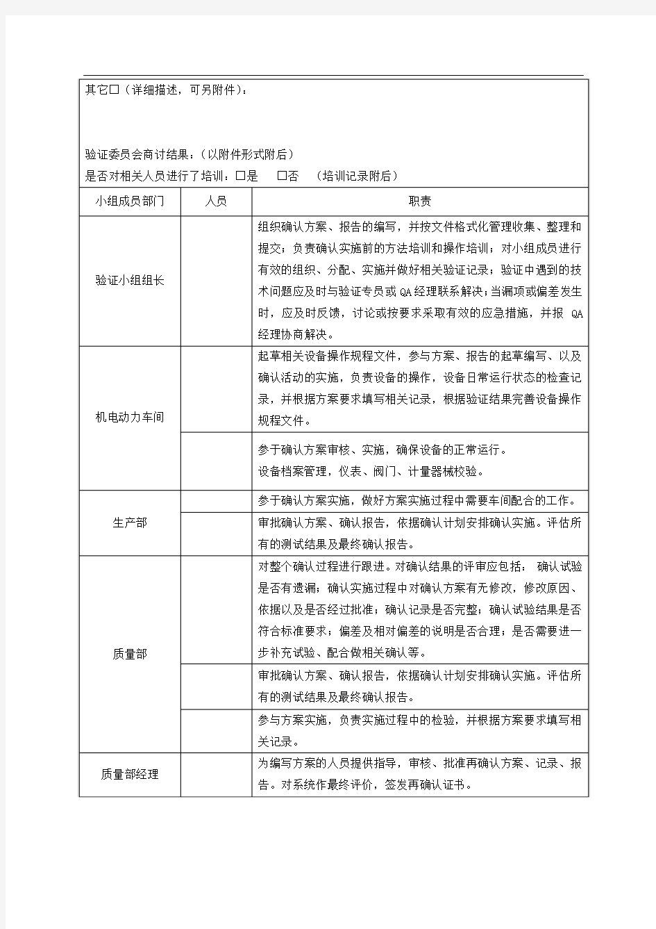 空调净化系统确认方案