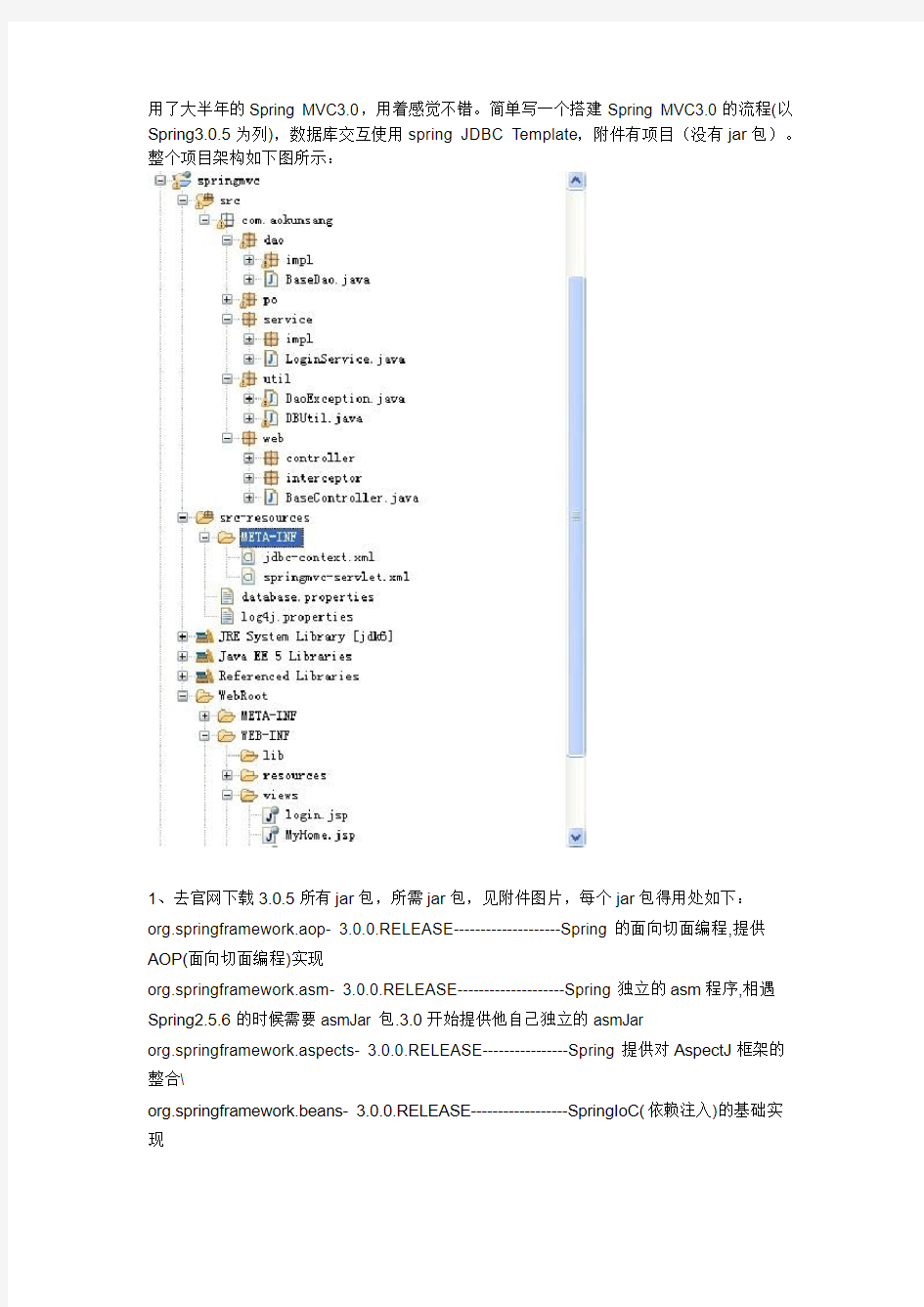 Spring3 MVC搭建全过程