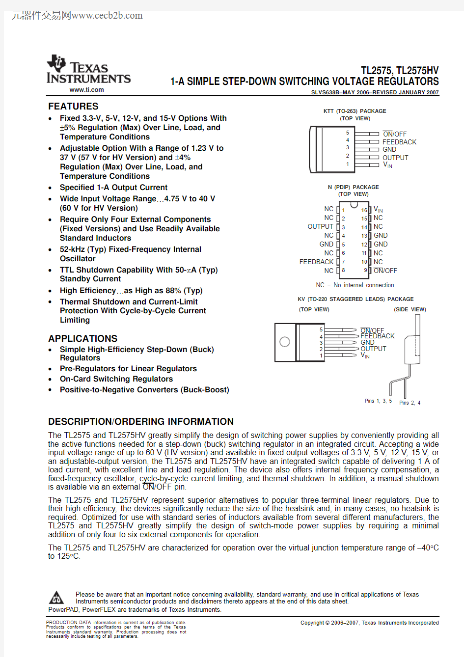 TL2575HV-12INE4中文资料