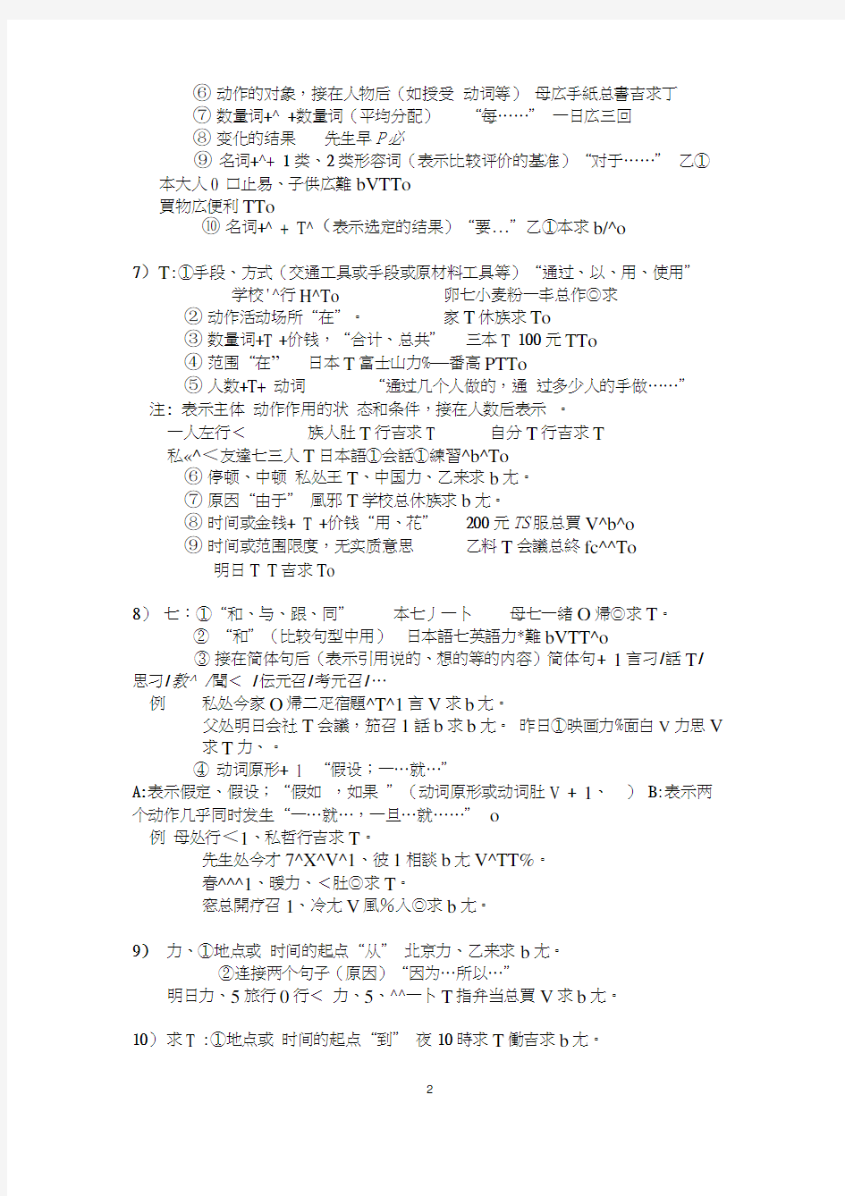 (完整版)初级日语语法-助词句型