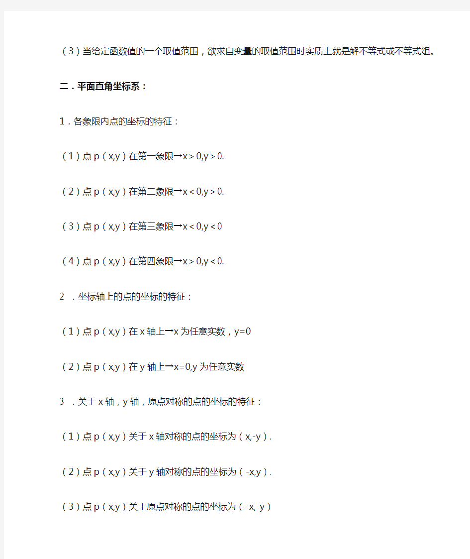 《函数及其图像》知识点归纳