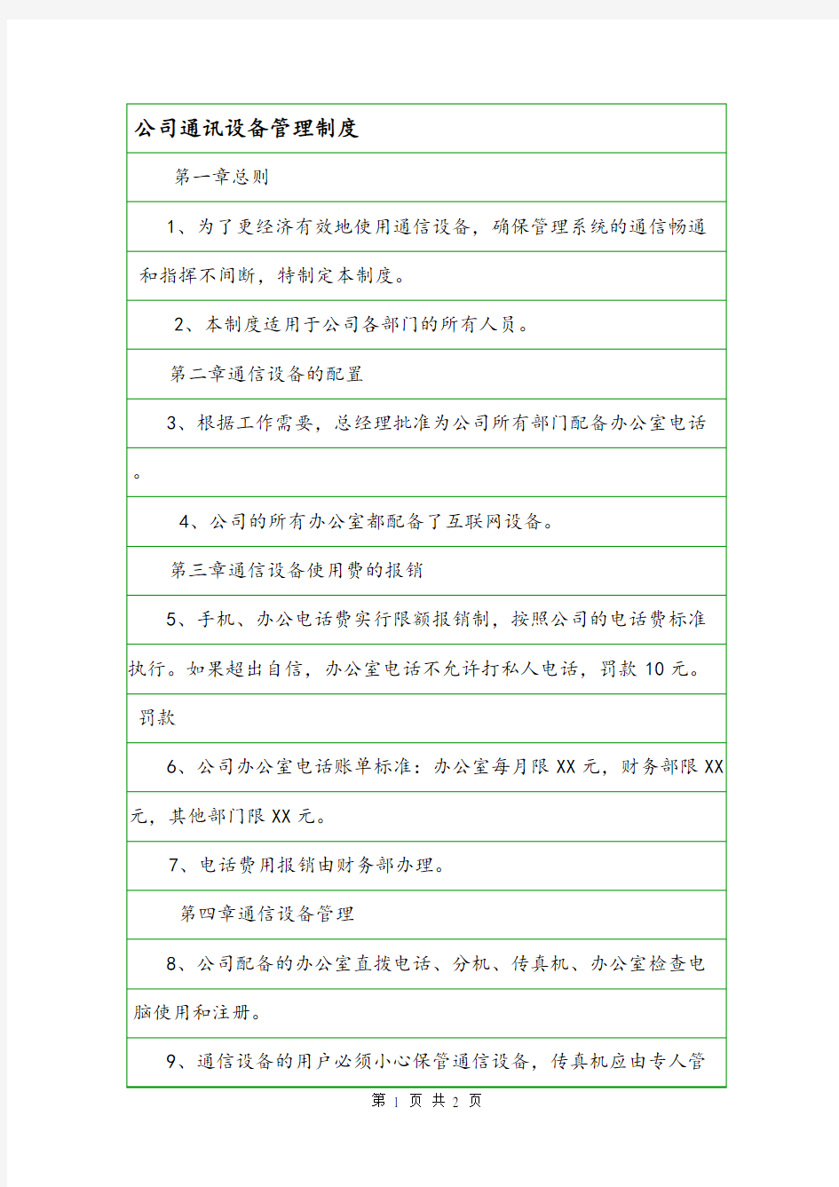 公司通讯设备管理制度_1.doc