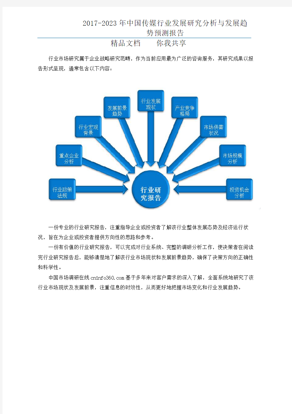 中国传媒行业研究分析报告