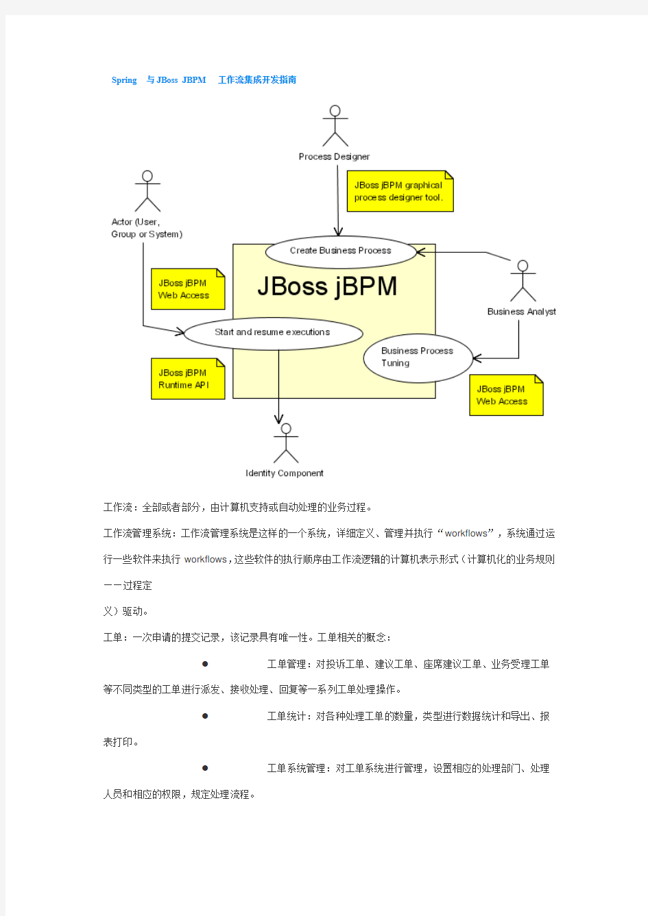 Spring与JBoss+JBPM工作流集成开发指南+