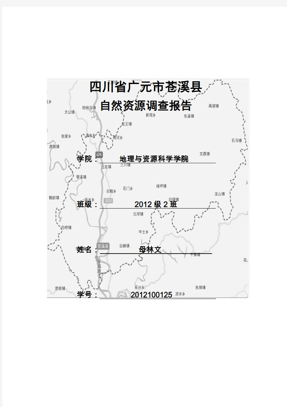 苍溪县主要自然资源调查报告,区域分析与区域规划