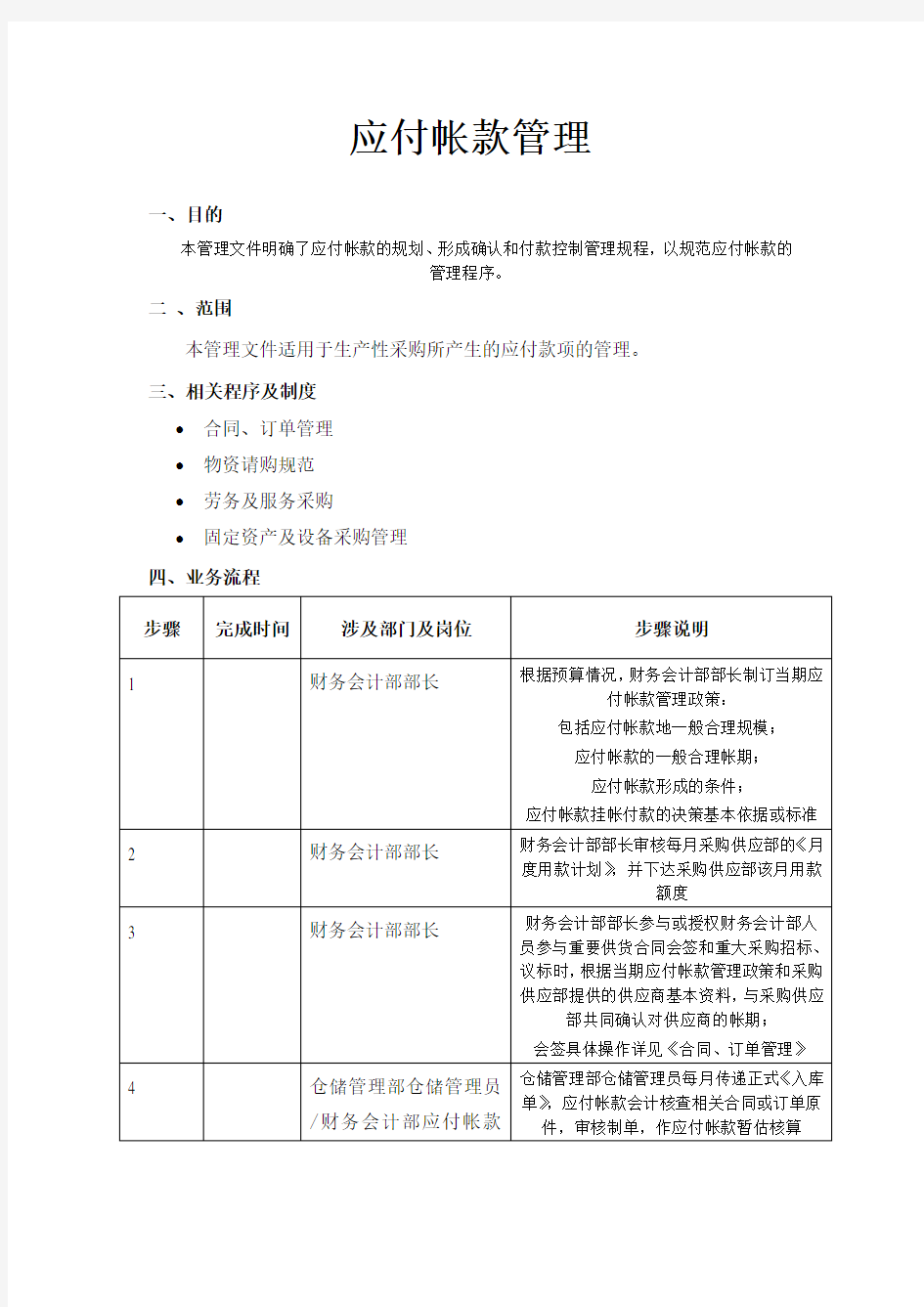 应付帐款管理【精品管理资料】