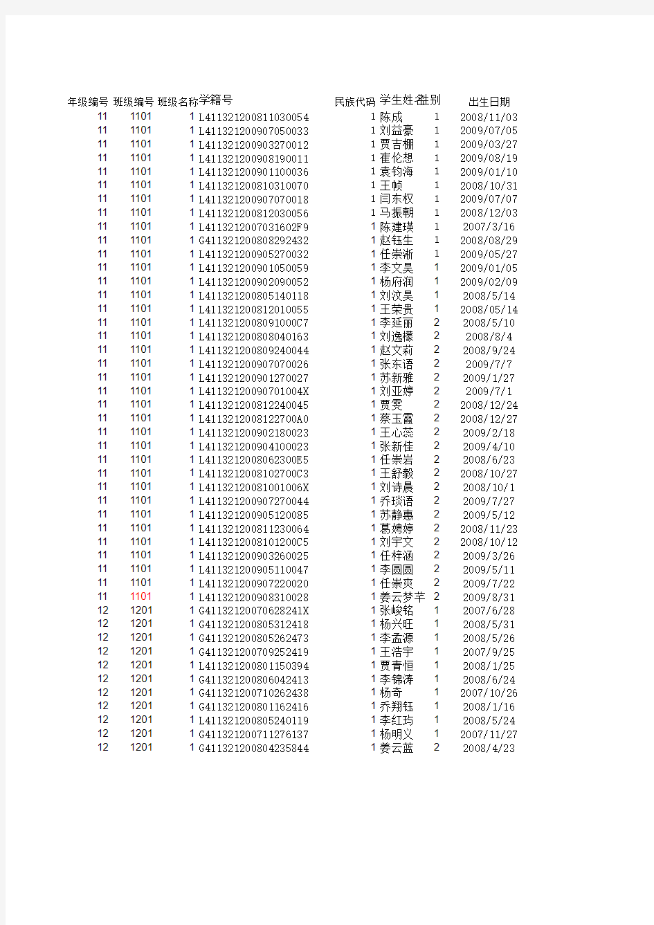 小学体测模版0