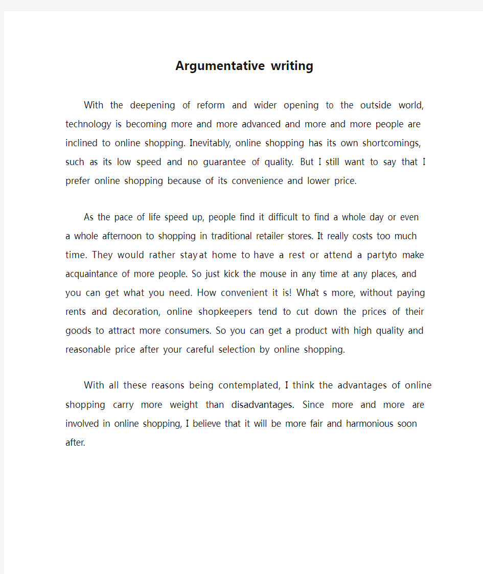 Argumentative writing