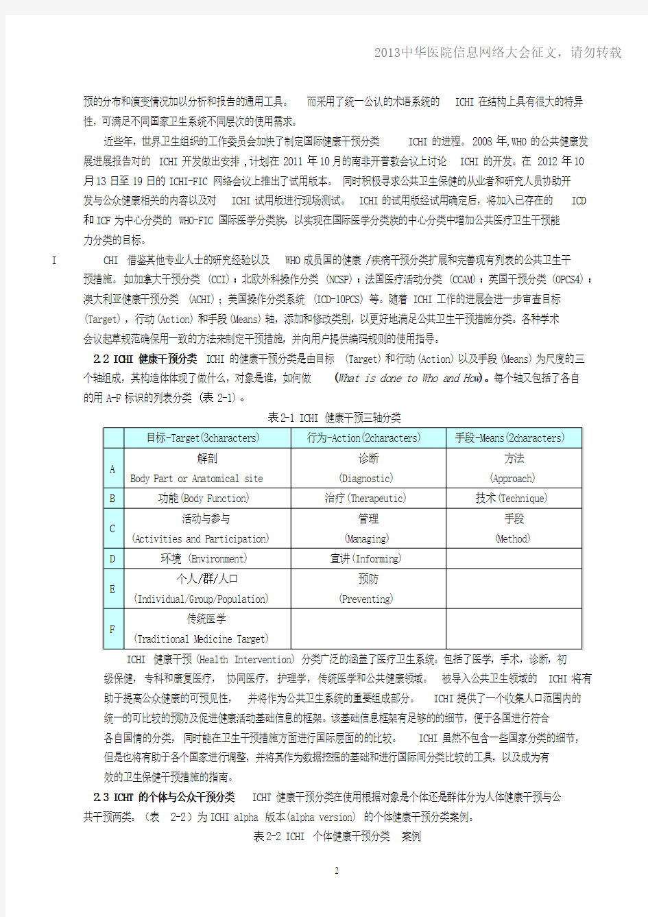 20130506-175 国际健康干预分类ICHI与大健康信息化