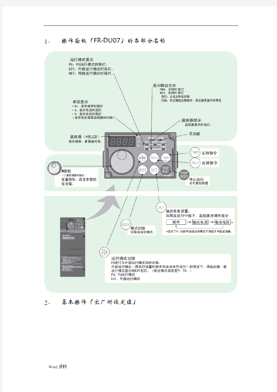 三菱通用变频器FR-A700.