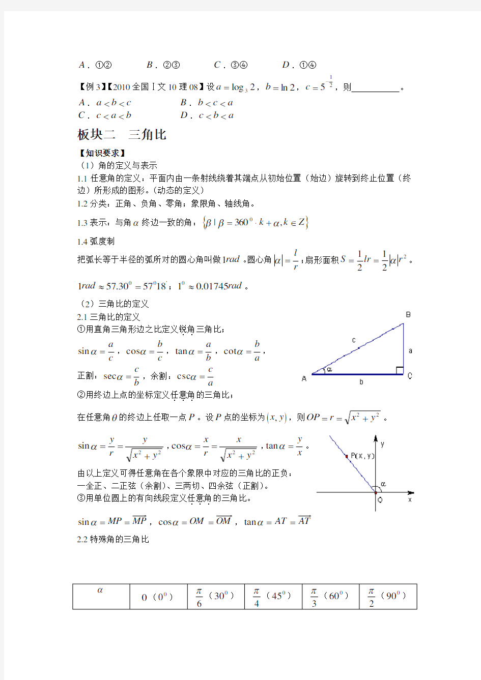 上海高一下期末数学复习全总结-学生版