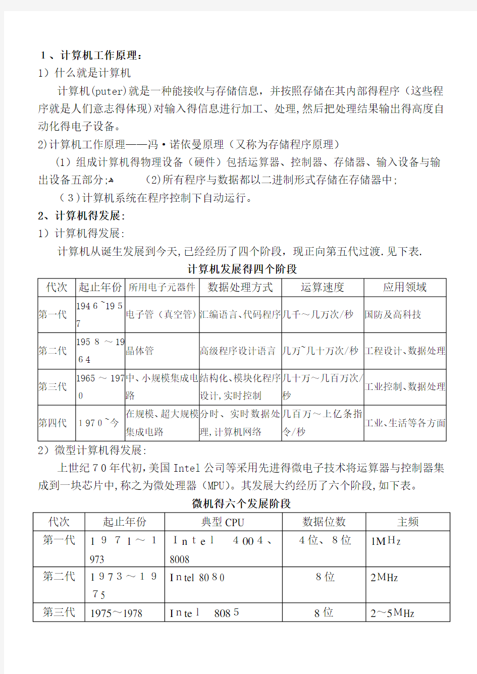 计算机基础知识大全