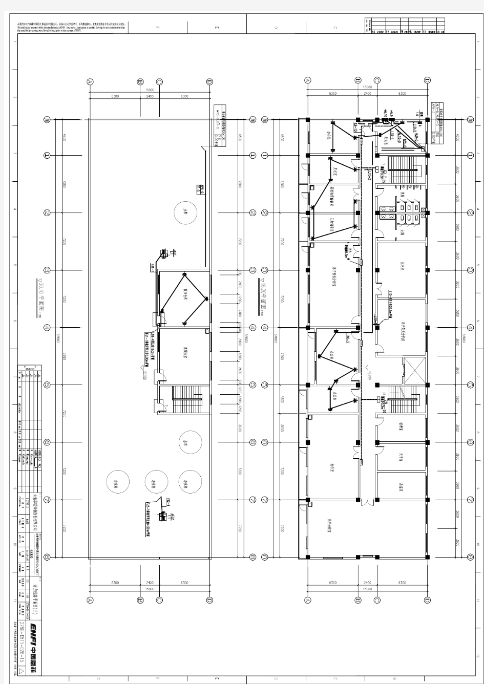 实化验室电力图-动力线路平面图(三)