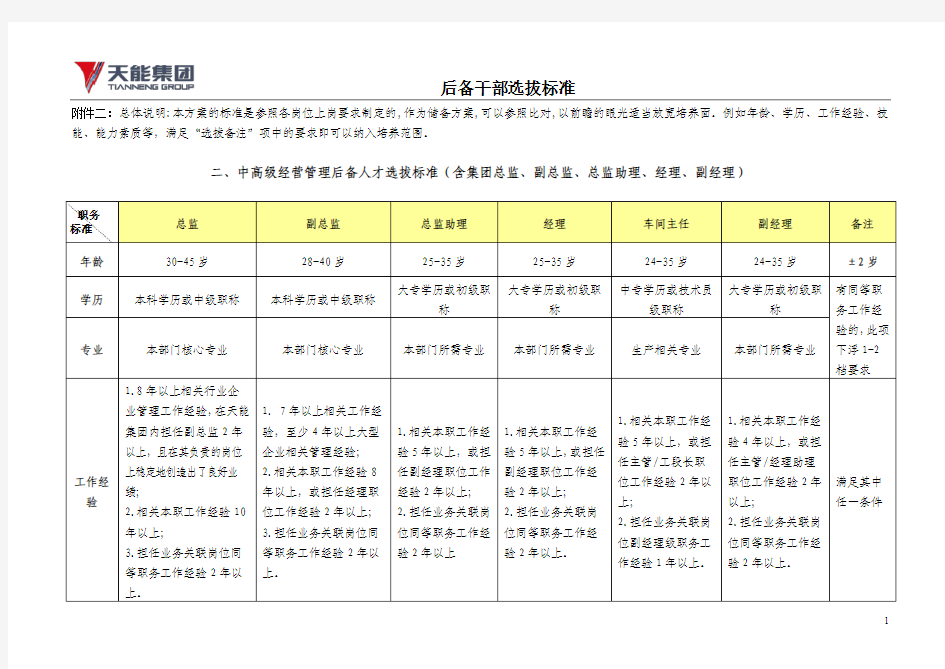 后备人才选拔标准(C0906)