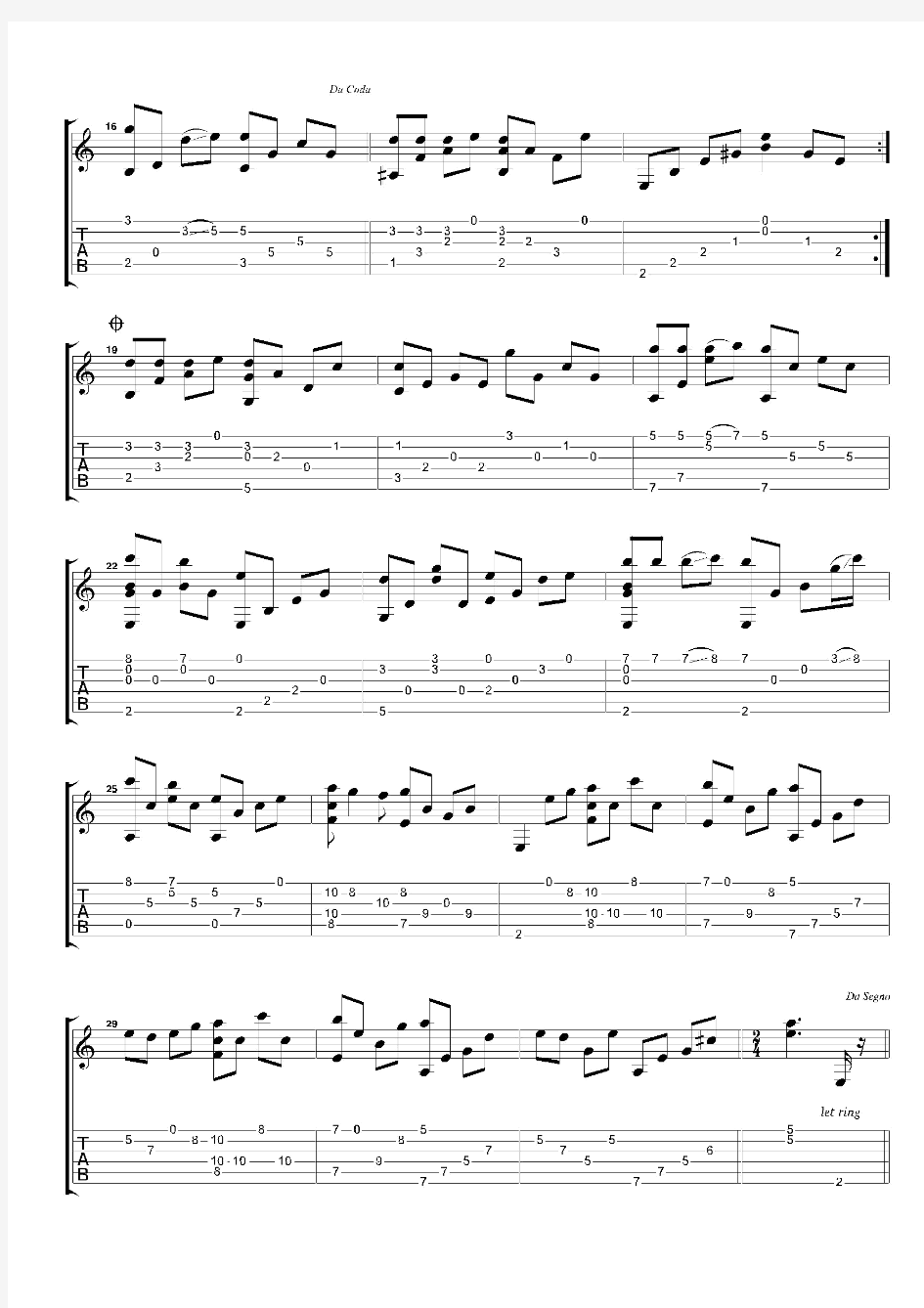 《幽灵公主》久石让 指弹吉他谱.pdf