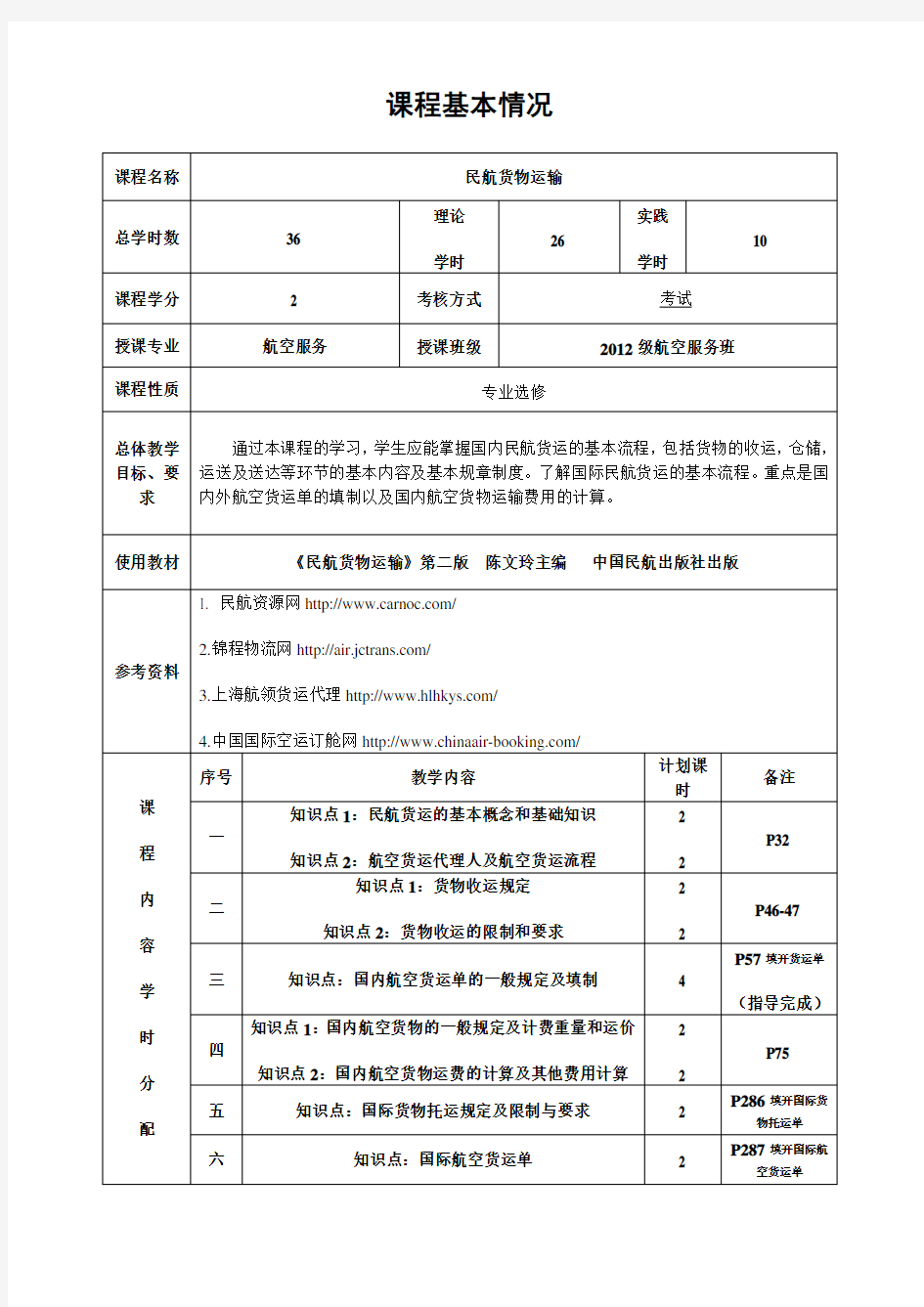 民航货物运输