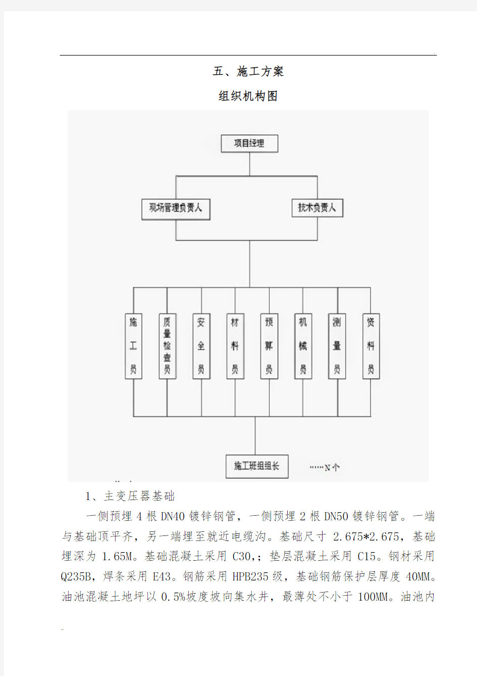 35KV变电站土建方案