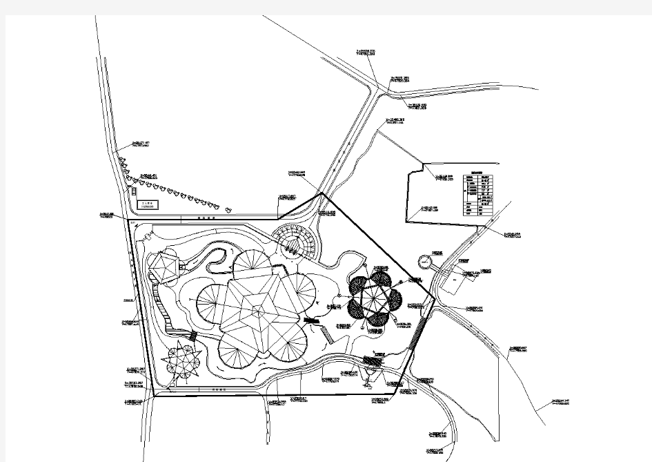 【CAD图纸】植物园总平面图(精美图例)