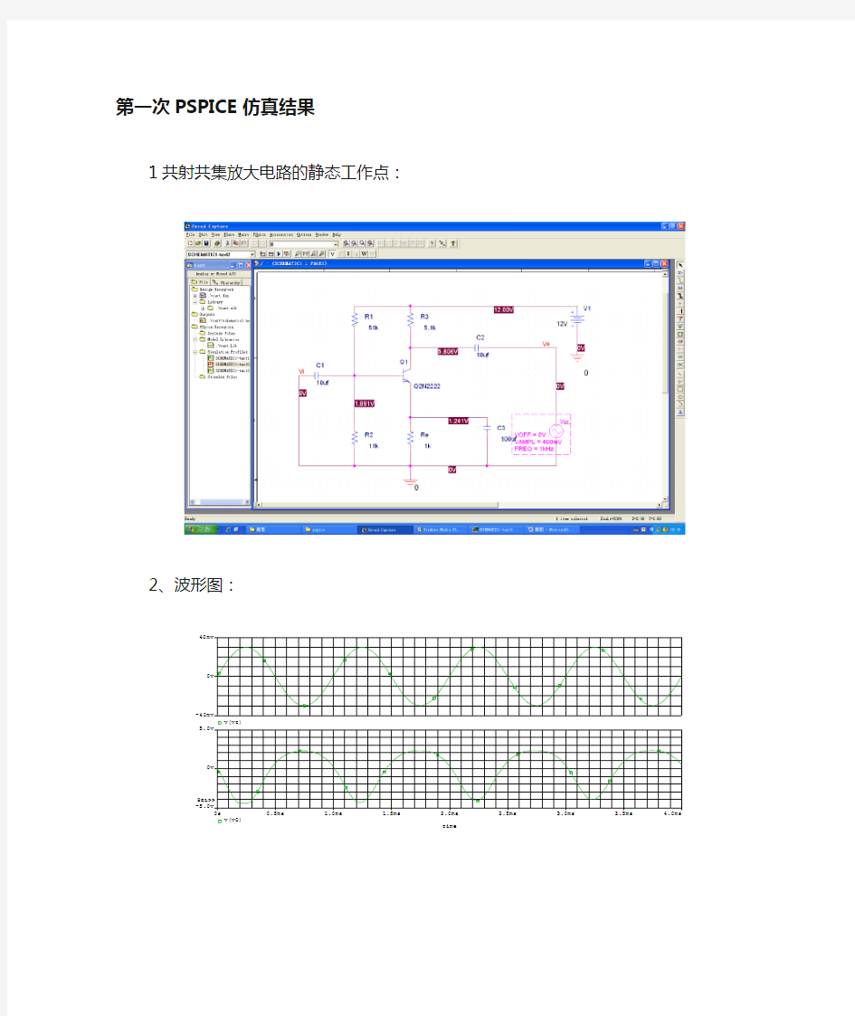 PSPICE仿真结果第一次