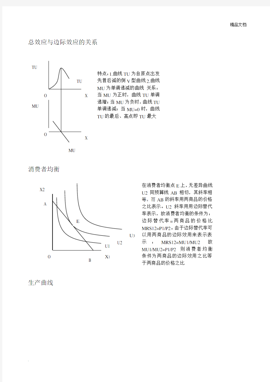 微观经济学考试题答案(画图分析)