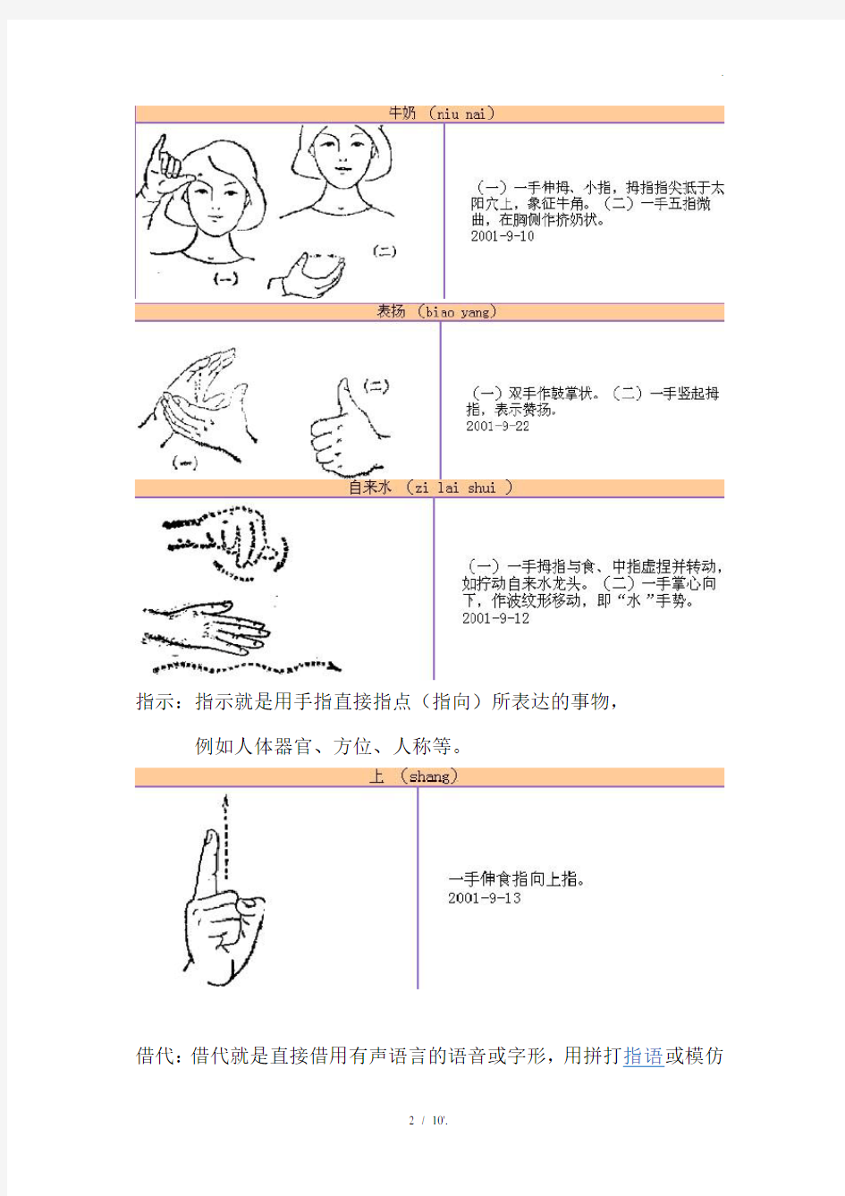 手语构成的三种方法：