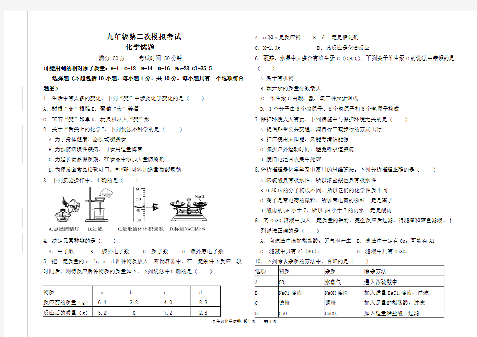 2016.5.21九年级化学试题