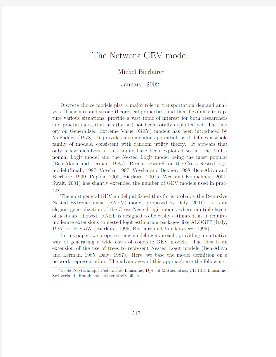 The Network GEV model