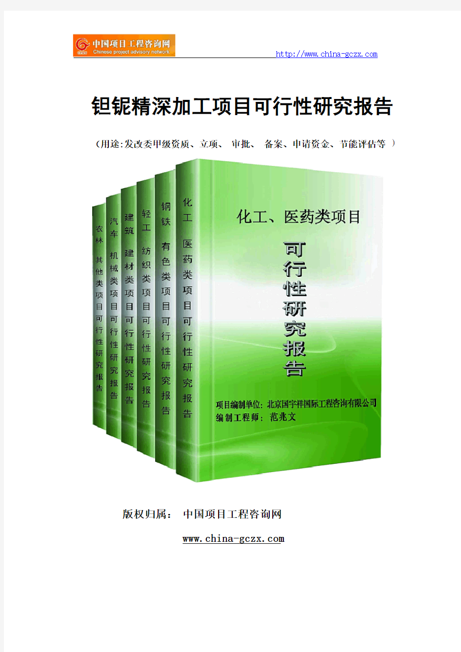 钽铌精深加工项目可行性研究报告范文格式(专业经典案例)