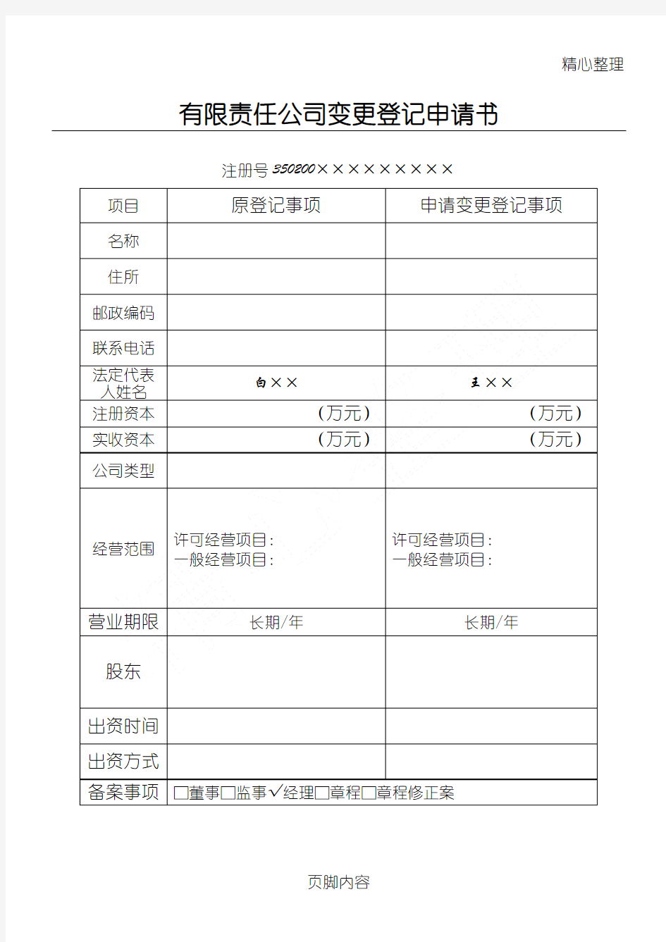 股东会决议、董事会决议等示范文参考本(设董事会)-表单填写示范