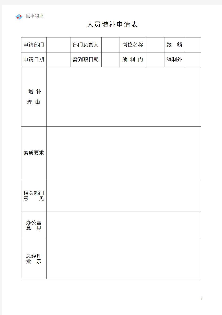 人事行政表单汇总