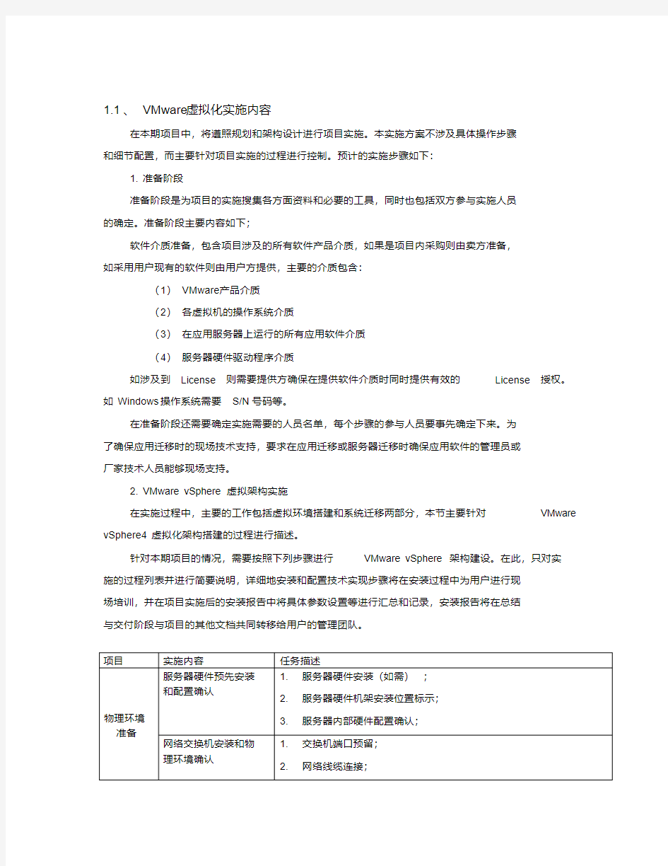 VMware虚拟化实施方案(20200515164135)