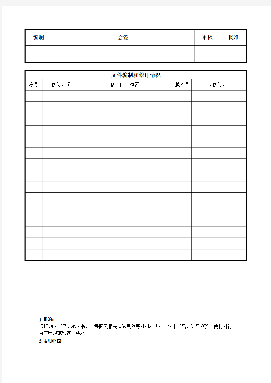 进料检验控制程序