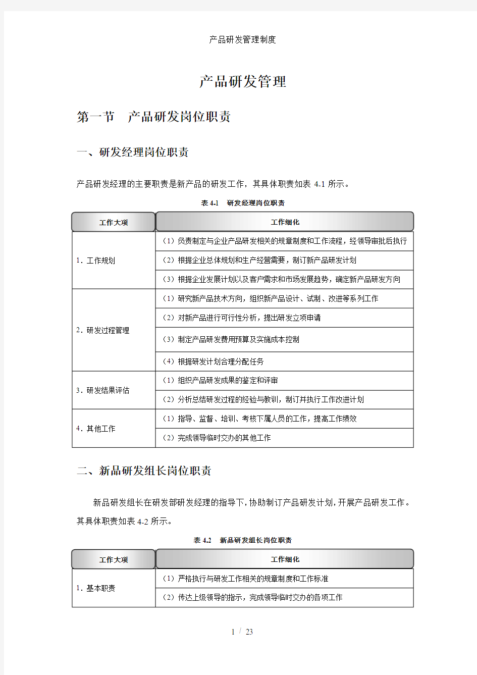 产品研发管理制度