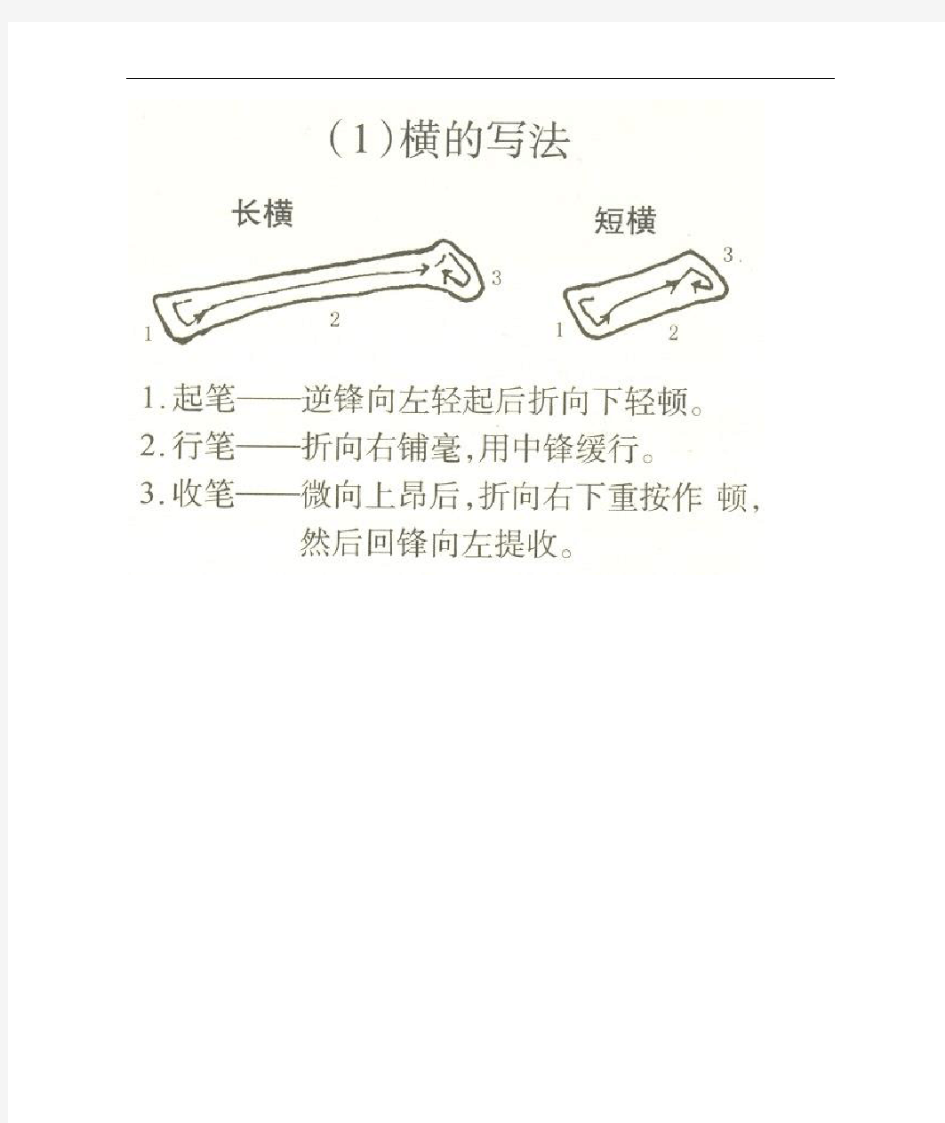 毛笔字基本笔画常用字练习