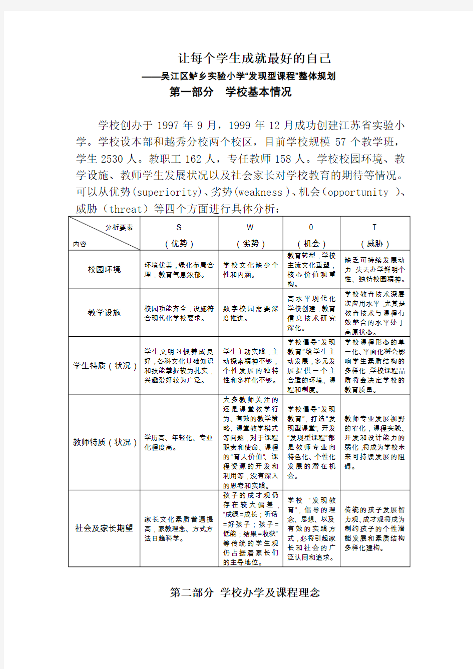 让每个学生成就最好的自己