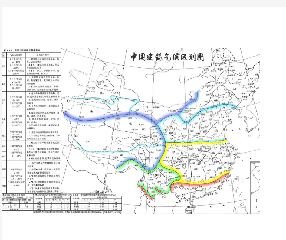中国气候分区图