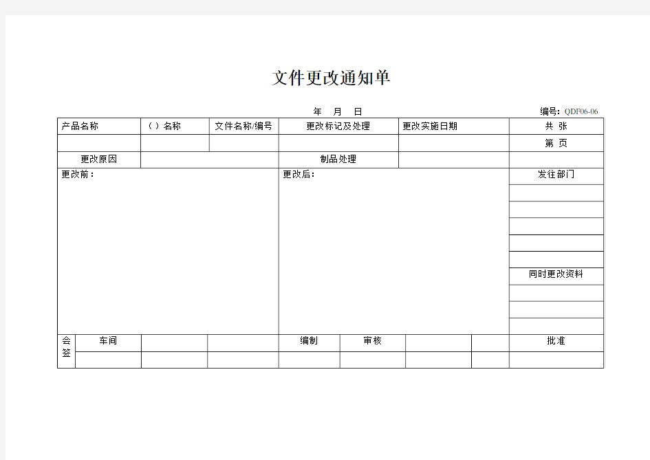 文件更改通知单