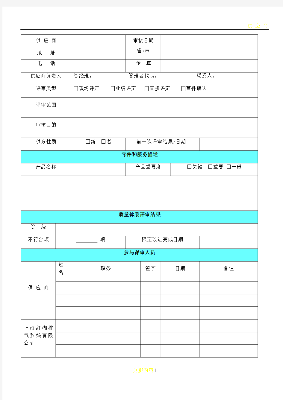 供方质量保证能力评审及报告要点