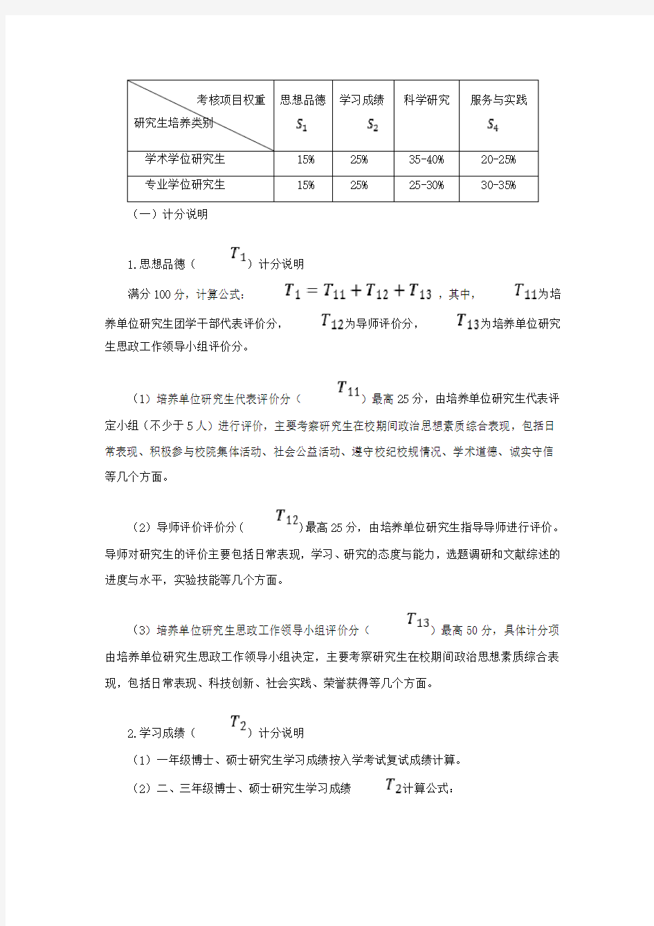 云南师范大学研究生奖学金综合评定实施细则