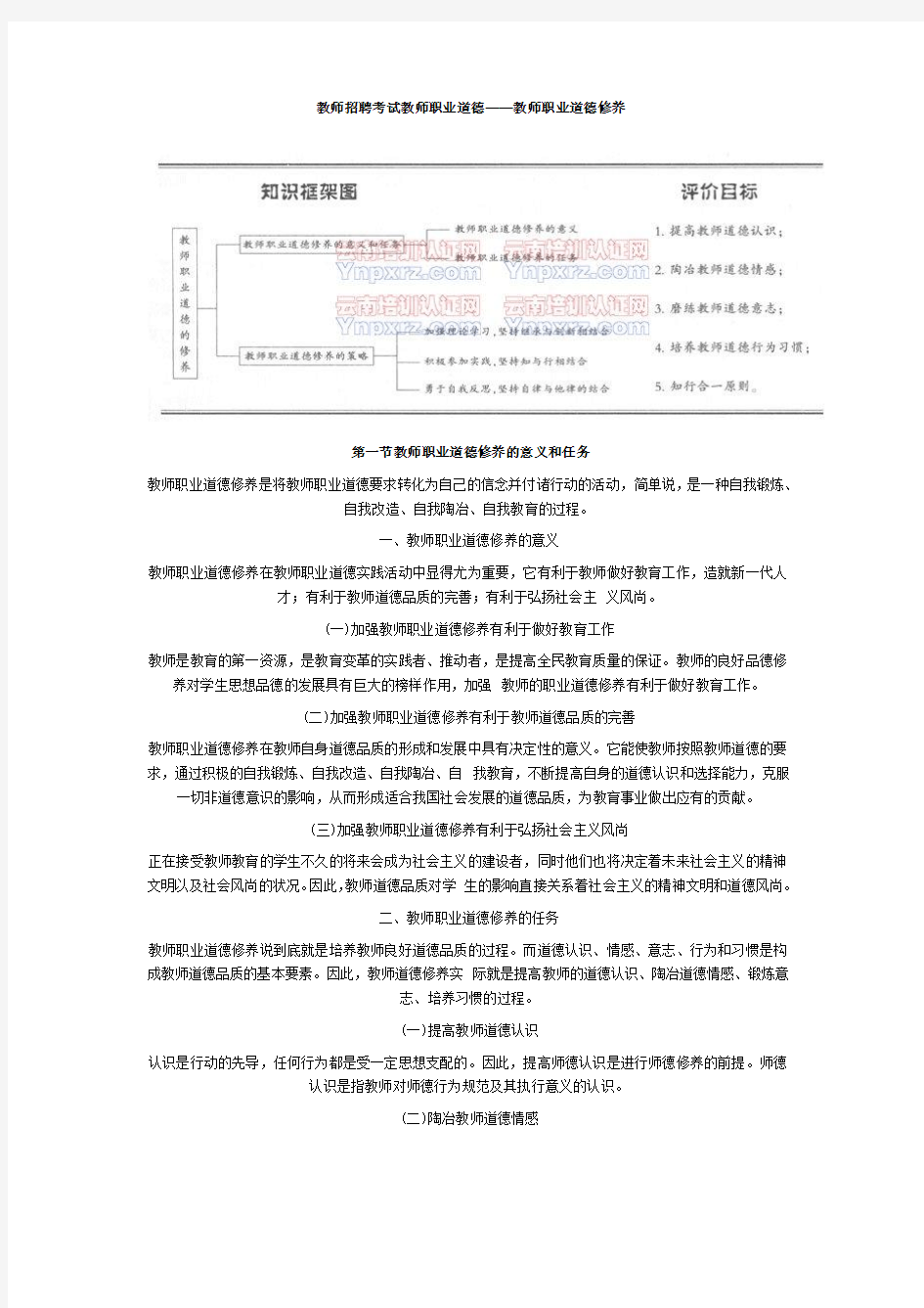 最新精品教师招聘考试教师职业道德——教师职业道德修养