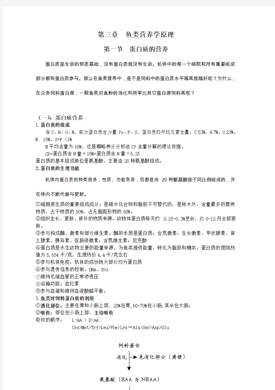 第三章  鱼类营养学原理蛋白质营养影响蛋白质消化率因素.