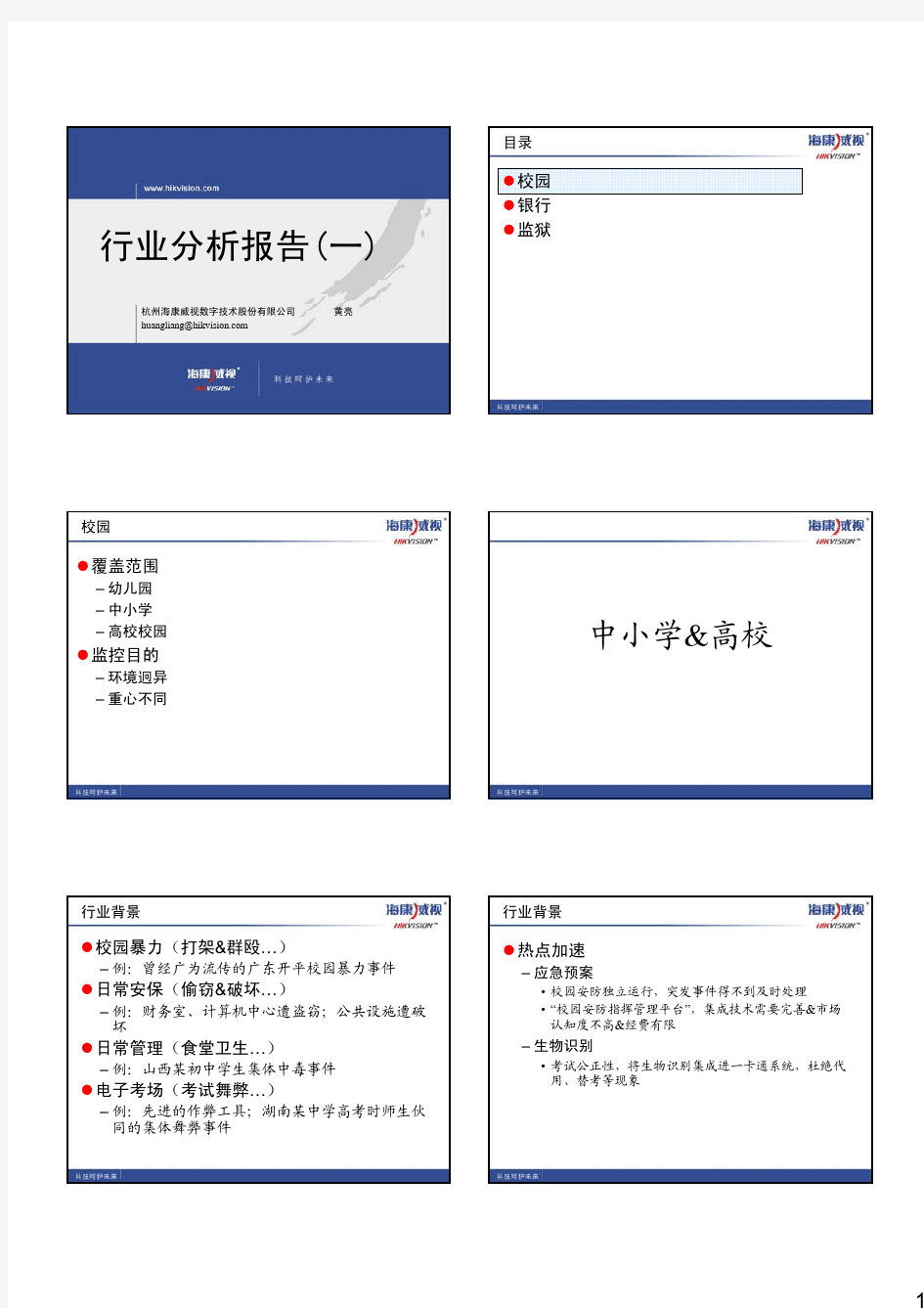 !!!!视频监控行业分析报告