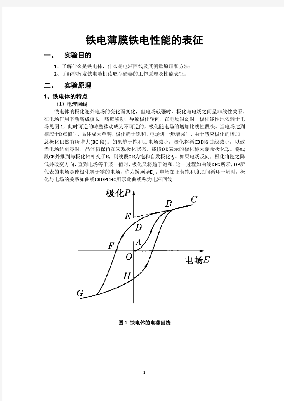 铁电薄膜铁电性能的表征-南京大学