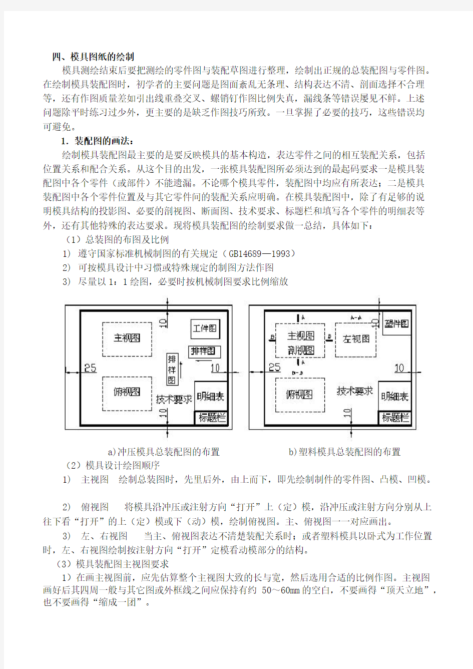 模具设计图画法