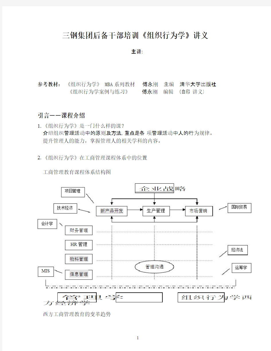 《组织行为学》讲义