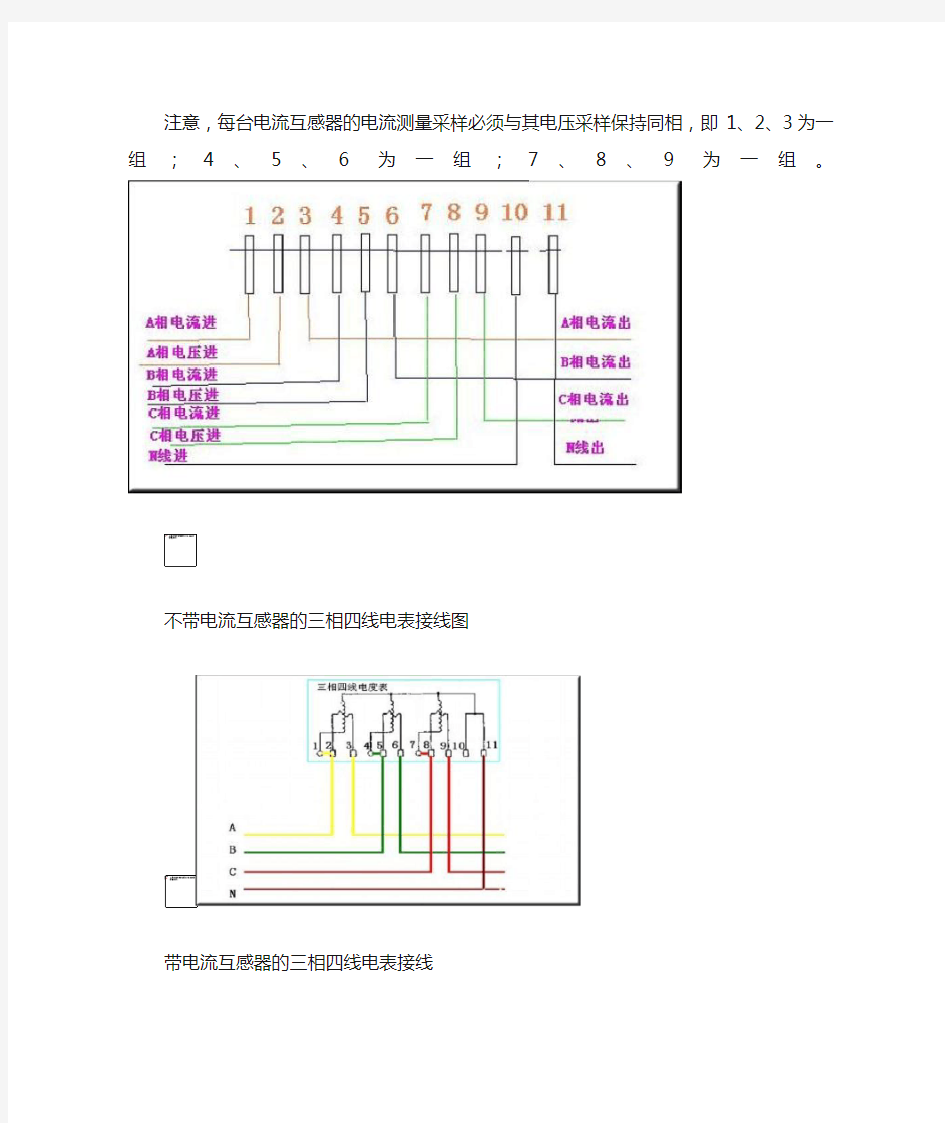 带互感器三相四线电表接线图接线方法  (图文),民熔