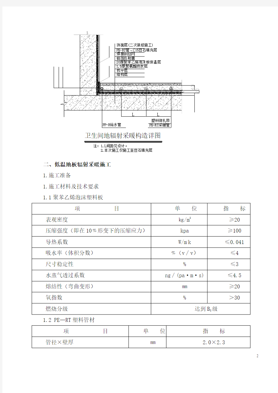 地辐热采暖施工方案